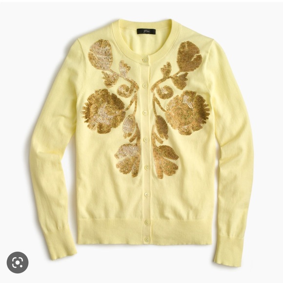 J Crew floral sequin Jackie Cardigan - Picture 3 of 7